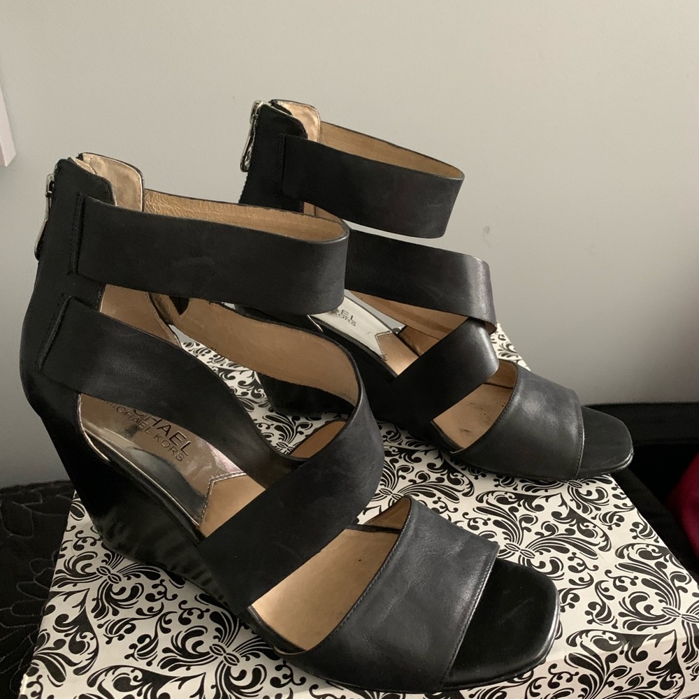 Michael Kors leather Wedge Sandal